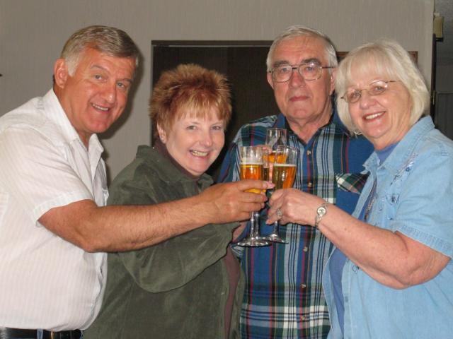 Us, Ed and Janice toasting.